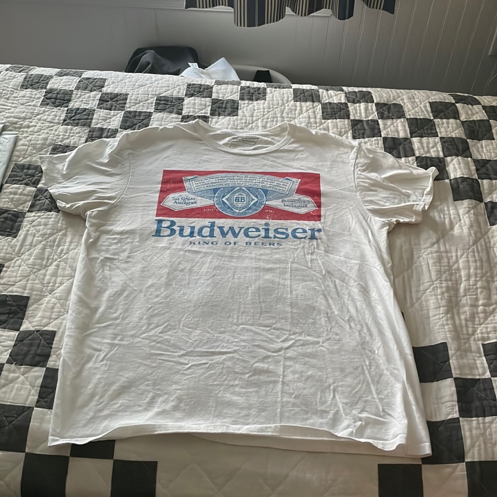 Budweiser vintage style white tee